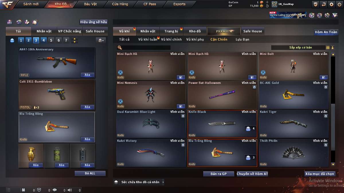 shop acc cf uy tin gia re